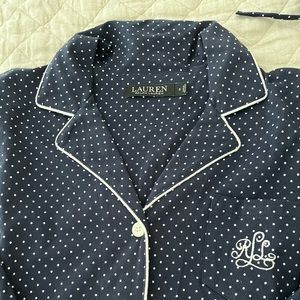 LAUREN signature polka dot pjs pajama set! 2 piece! new NWT makes a great gift!